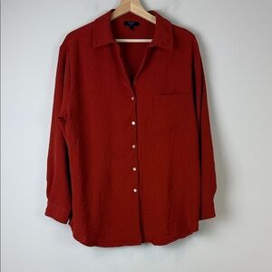 Haver Casual Red Button-Down Shirt